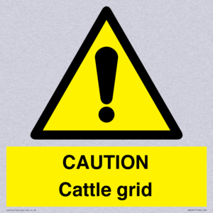 CAUTION Cattle grid